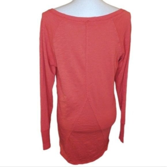 Mododoc Textured Scoop Neck Tunic Top Red Size Small - Picture 3 of 5